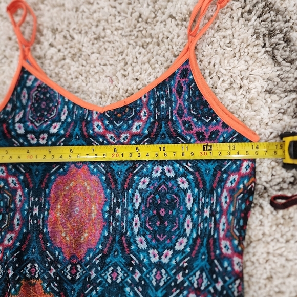 Fire Los Angeles Cami Maxi Vintage Dress Size Medium - Picture 7 of 9